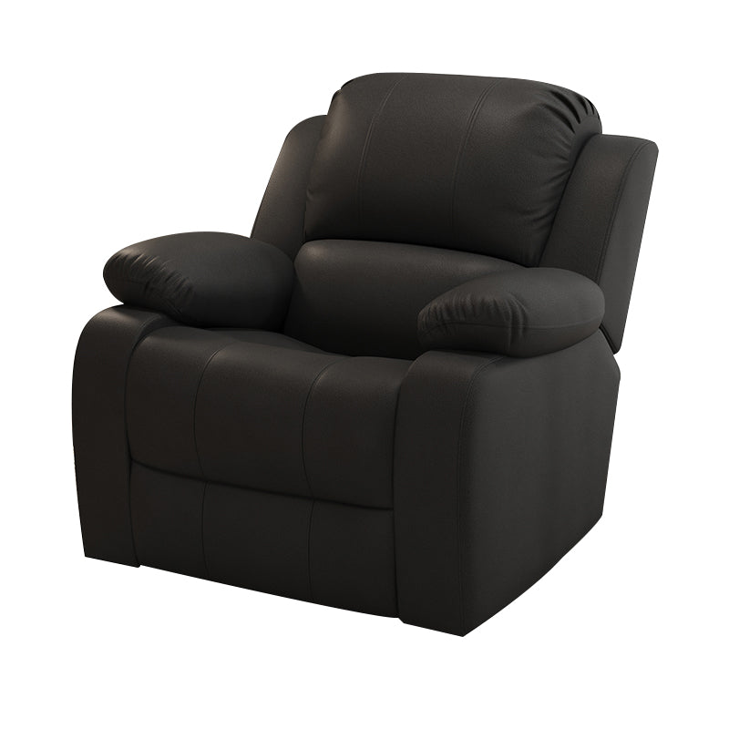 Contemporary Solid Color Standard Recliner Faux Leather Recliner Chair