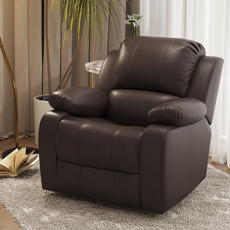 Contemporary Solid Color Standard Recliner Faux Leather Recliner Chair