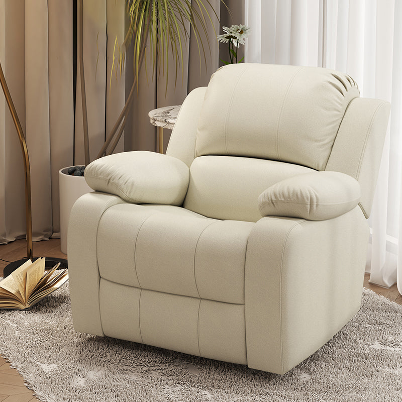 Contemporary Solid Color Standard Recliner Faux Leather Recliner Chair