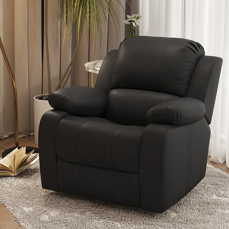 Contemporary Solid Color Standard Recliner Faux Leather Recliner Chair