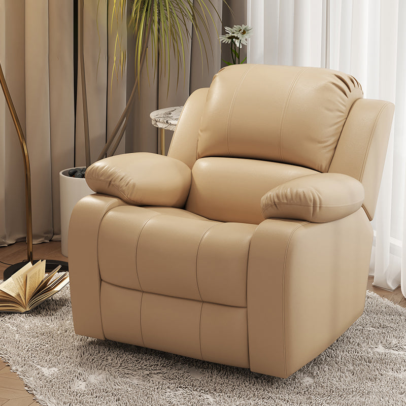 Contemporary Solid Color Standard Recliner Faux Leather Recliner Chair