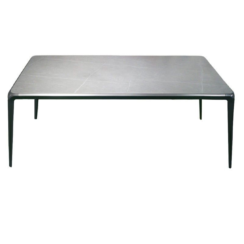 Contemporary Water Resistant Patio Table Metal Dining Table with UV Resistant