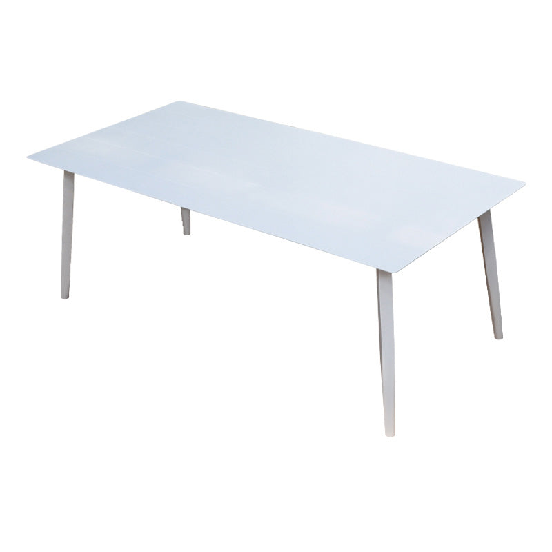 Contemporary Water Resistant Patio Table Metal Dining Table with UV Resistant