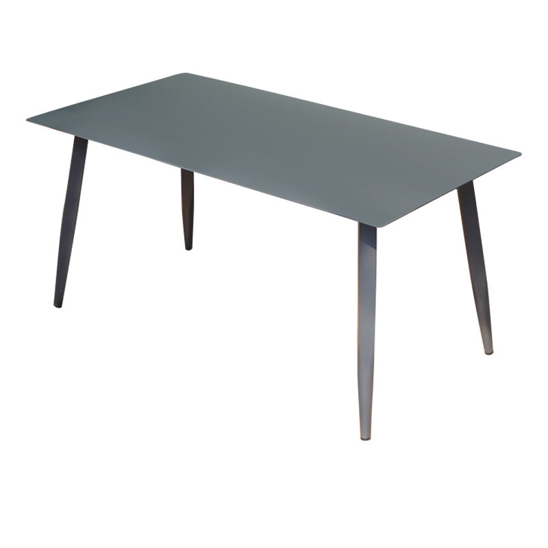 Contemporary Water Resistant Patio Table Metal Dining Table with UV Resistant