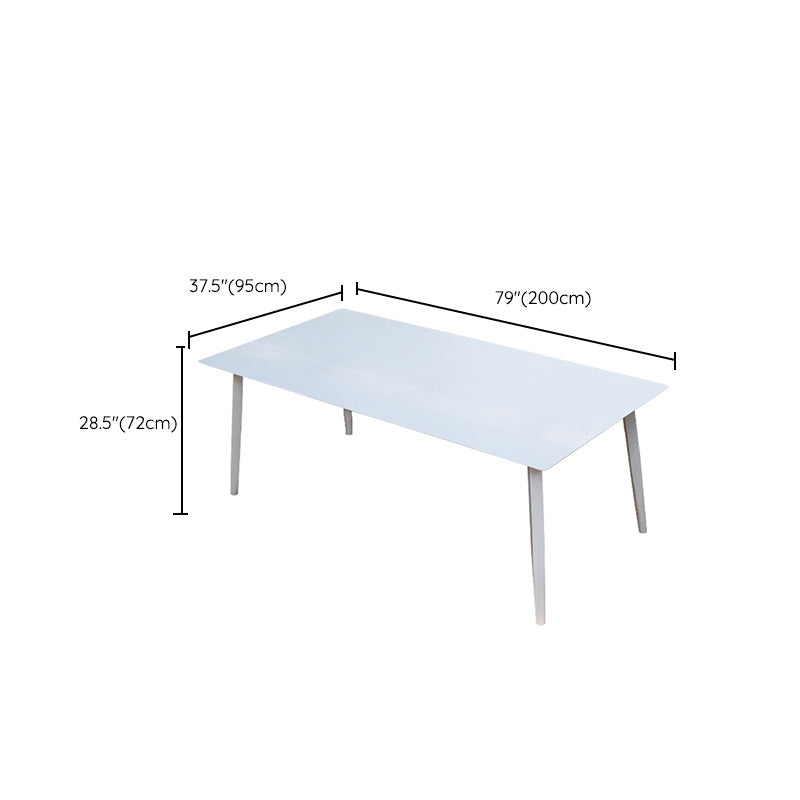 Contemporary Water Resistant Patio Table Metal Dining Table with UV Resistant