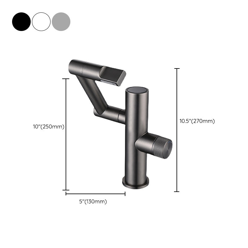 Modern Bathroom Vessel Faucet Swivel Spout Digital Display High-Arc Vessel Faucet