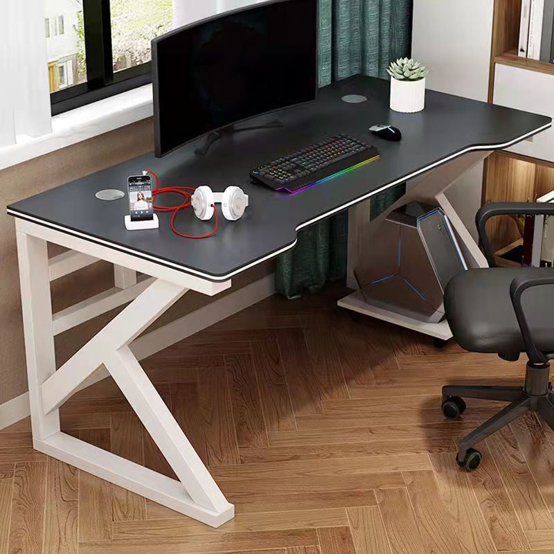 Modern Wooden Office Desk Free Form Task Desk with Sled Base for Home