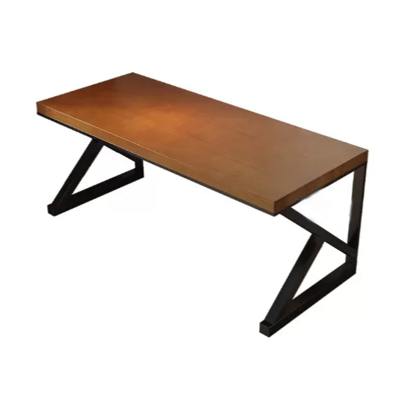 Solid Wood Rectangular Gaming Desk Sled Base 29.32-inch Tall Computer Desk