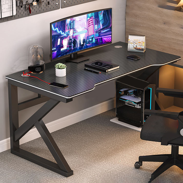 Modern Style Writing Desk Rectangular Shaped Computer Desk in White/Black for Home