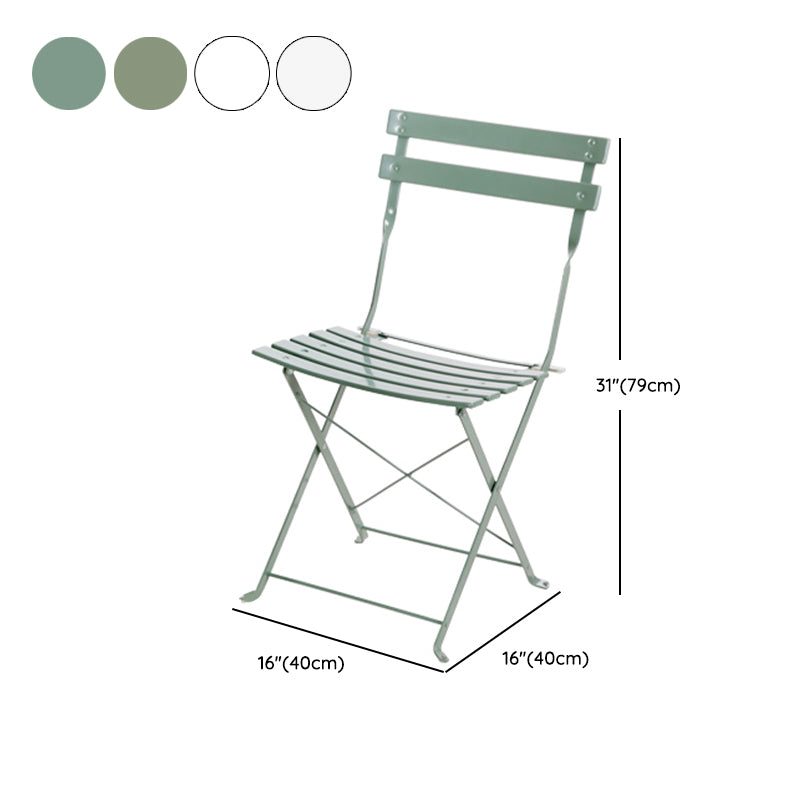 Modern Outdoor Bistro Table Set 3 Pieces Round Metal Bistro Set