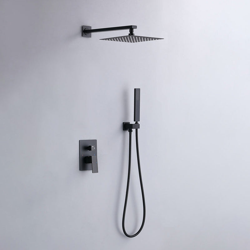 Modern Shower Head Combo Brass Wall Mounted Adjustable Water Flow Shower Trim