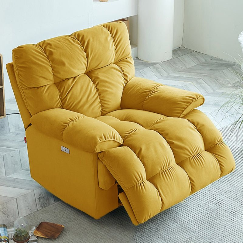 Swivel Rocker Standard Recliner Solid Color Velvet Recliner Chair