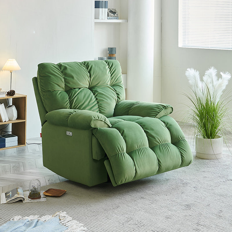 Swivel Rocker Standard Recliner Solid Color Velvet Recliner Chair