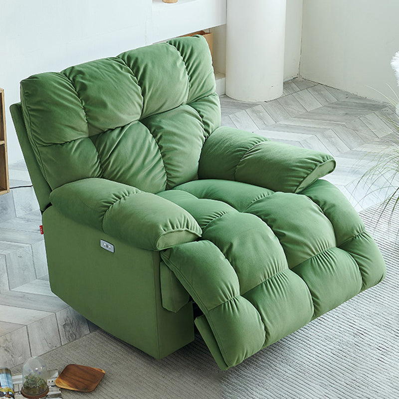 Swivel Rocker Standard Recliner Solid Color Velvet Recliner Chair