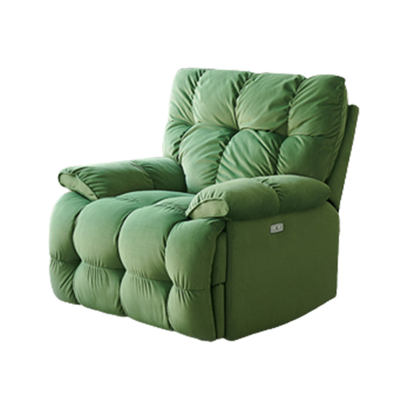 Swivel Rocker Standard Recliner Solid Color Velvet Recliner Chair