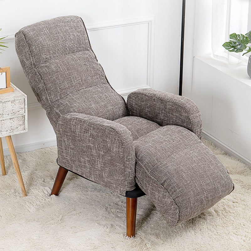 Modern Linen Standard Recliner Upholstered Recliner Chair in Gray