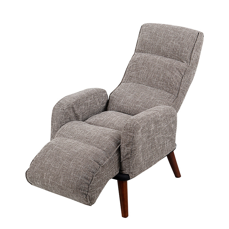 Modern Linen Standard Recliner Upholstered Recliner Chair in Gray