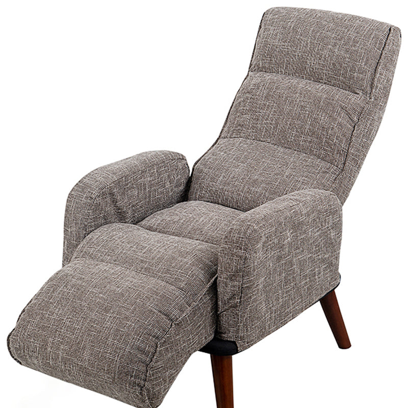 Modern Linen Standard Recliner Upholstered Recliner Chair in Gray