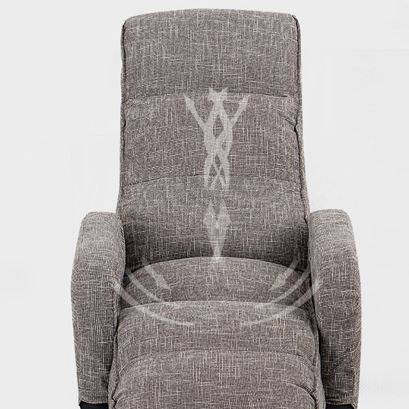 Modern Linen Standard Recliner Upholstered Recliner Chair in Gray