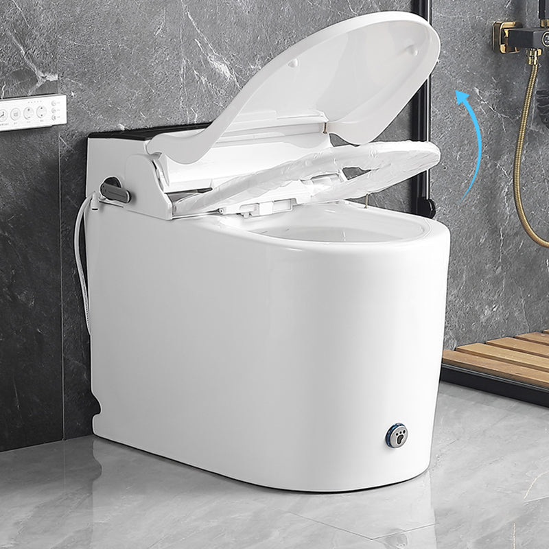 Elongated All-In-One Bidet Floor Mount Bidet without Water Pressure Control