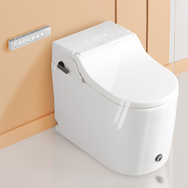 Elongated All-In-One Bidet Floor Mount Bidet without Water Pressure Control