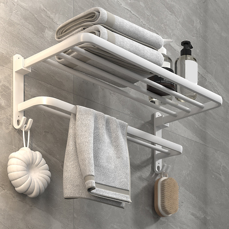 White Bathroom Accessories Hardware Set Modern Bathroom Accessory Kit, Towel Bar