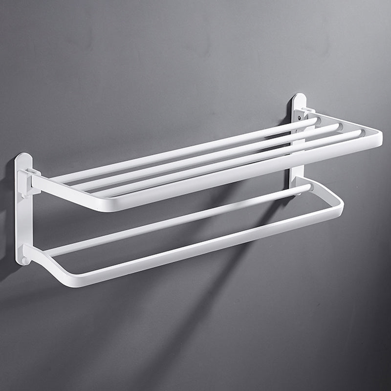 White Bathroom Accessories Hardware Set Modern Bathroom Accessory Kit, Towel Bar