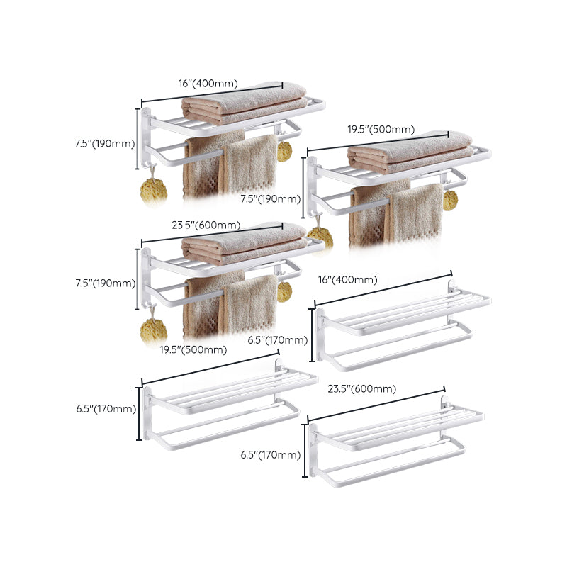 White Bathroom Accessories Hardware Set Modern Bathroom Accessory Kit, Towel Bar