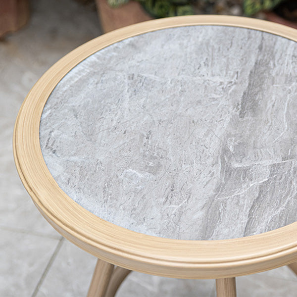 Contemporary Patio Table Round Side Table - 18.90"L x 18.90"W x 21.65"H