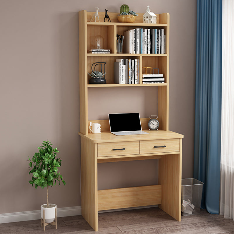 Wood Writing Desk Children's School Kid's Desk with Bookshelf and Drawer