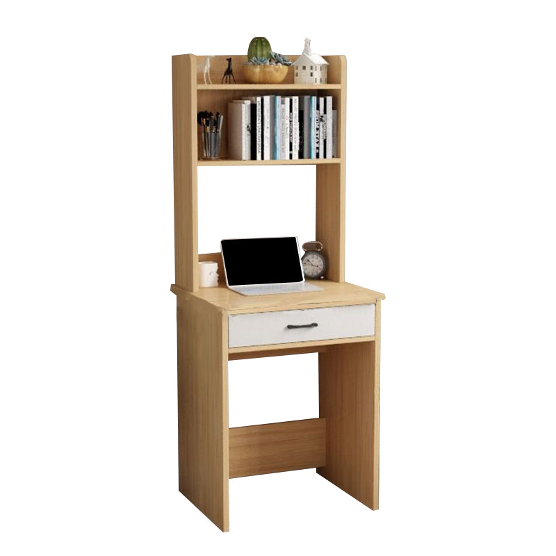 Wood Writing Desk Children's School Kid's Desk with Bookshelf and Drawer