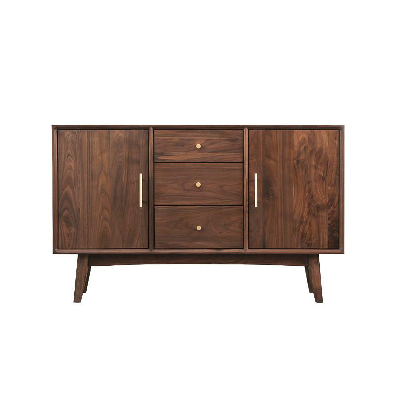 Glam Style Storage Buffet Stand Solid Wood Buffet Sideboard with 6-Drawer