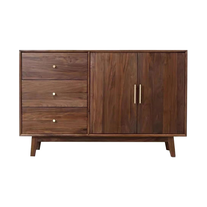 Glam Style Storage Buffet Stand Solid Wood Buffet Sideboard with 6-Drawer