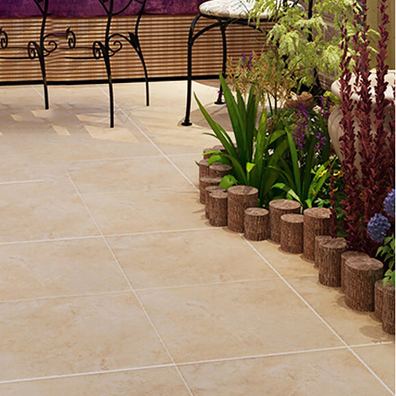 Square Floor Tile Straight Edge Slip Resistant Matte Tile for Balcony