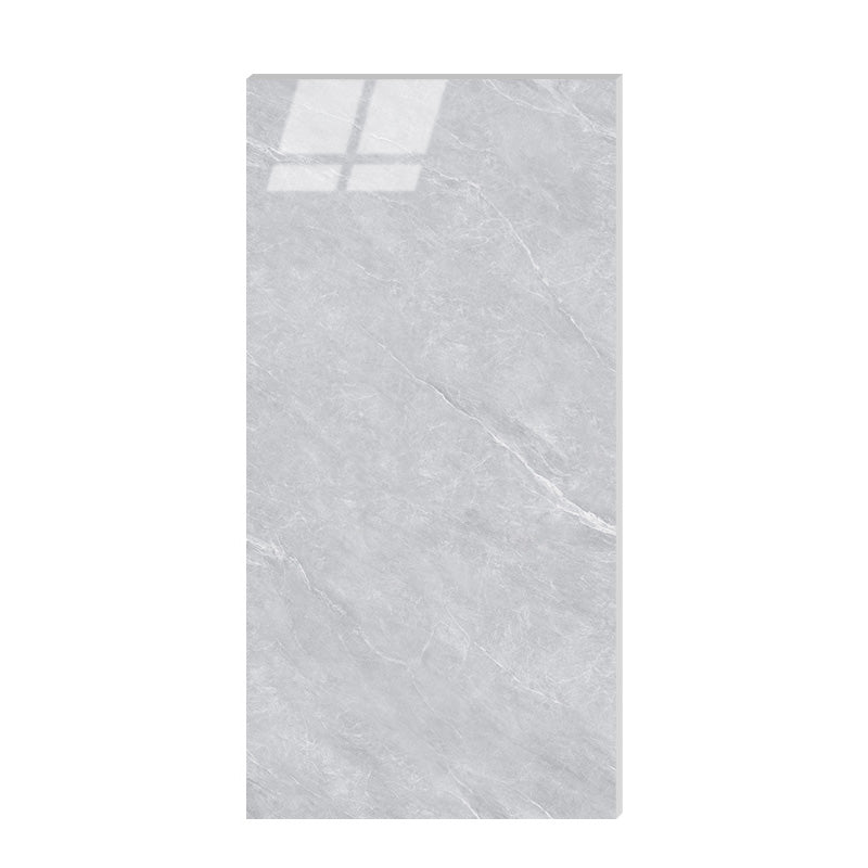 Marbling Floor Tile Slip Resistant Polished Rectangle Singular Tile