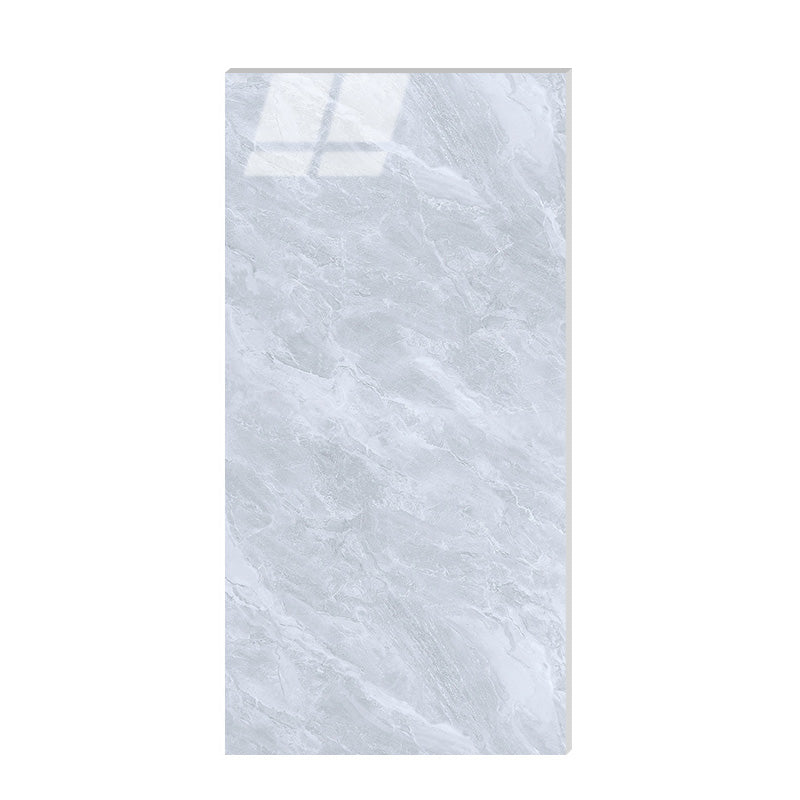 Marbling Floor Tile Slip Resistant Polished Rectangle Singular Tile