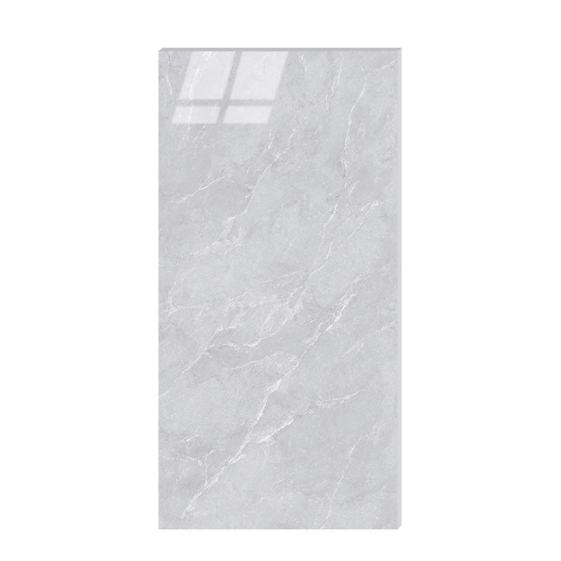 Marbling Floor Tile Slip Resistant Polished Rectangle Singular Tile