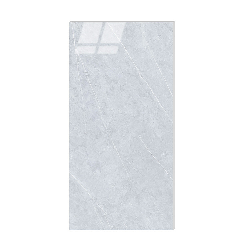 Marbling Floor Tile Slip Resistant Polished Rectangle Singular Tile