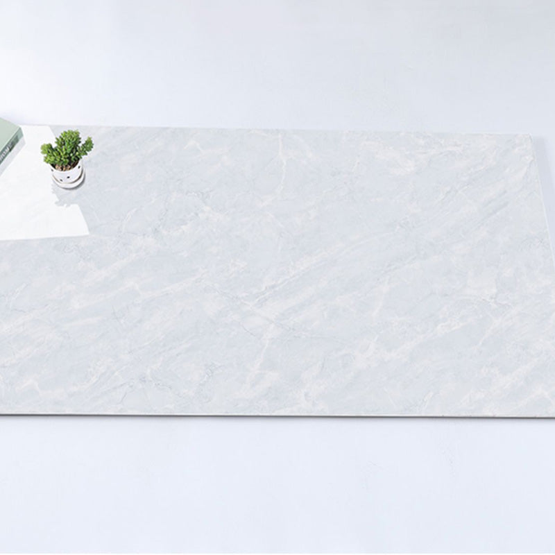 Marbling Floor Tile Slip Resistant Polished Rectangle Singular Tile