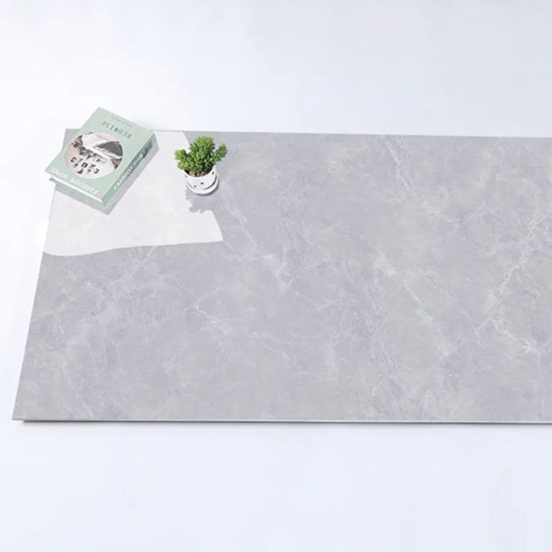 Marbling Floor Tile Slip Resistant Polished Rectangle Singular Tile