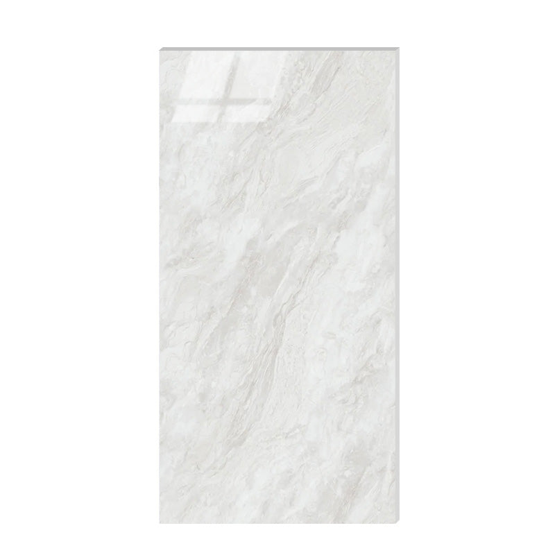 Marbling Floor Tile Slip Resistant Polished Rectangle Singular Tile