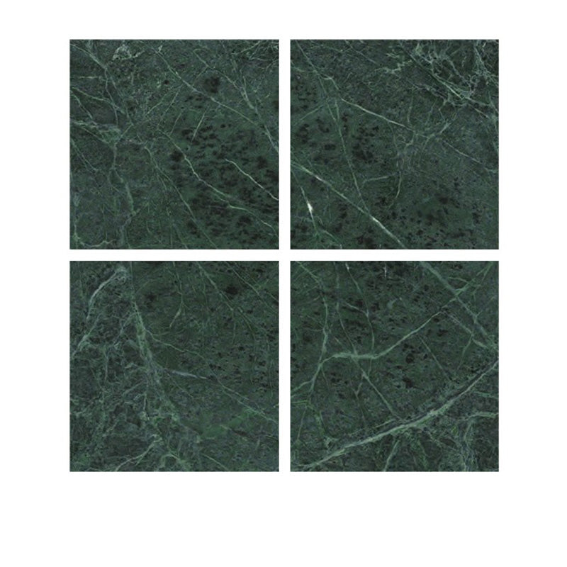 Slip Resistant Floor Tile in Green Straight Edge Polished Marbling Tile