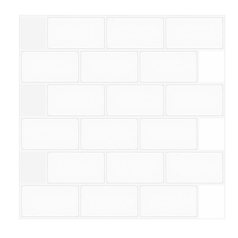 Stain Resistant Peel & Stick Tile Square Mosaic Tile for Kitchen and Bathroom Backsplash