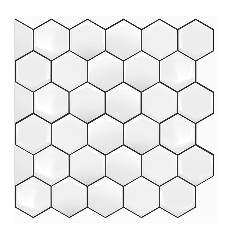 Stain Resistant Peel & Stick Tile Square Mosaic Tile for Kitchen and Bathroom Backsplash