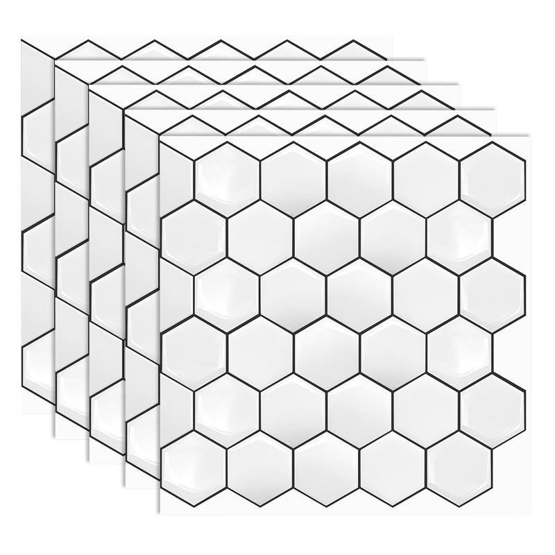 Stain Resistant Peel & Stick Tile Square Mosaic Tile for Kitchen and Bathroom Backsplash