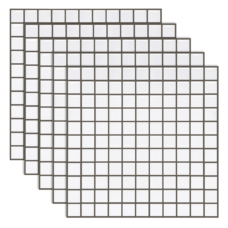 Stain Resistant Peel & Stick Tile Square Mosaic Tile for Kitchen and Bathroom Backsplash