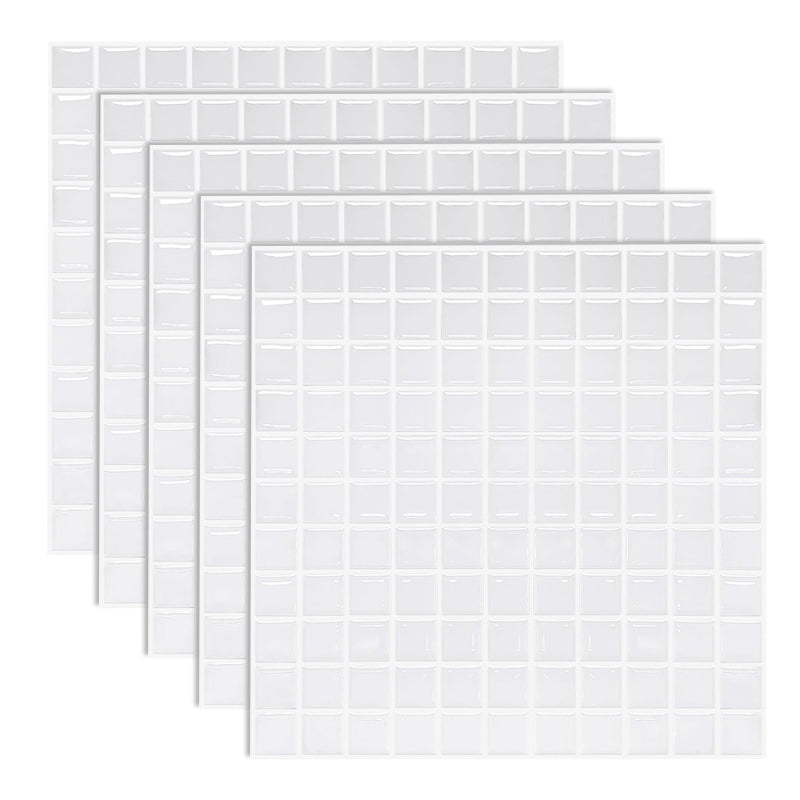 Stain Resistant Peel & Stick Tile Square Mosaic Tile for Kitchen and Bathroom Backsplash