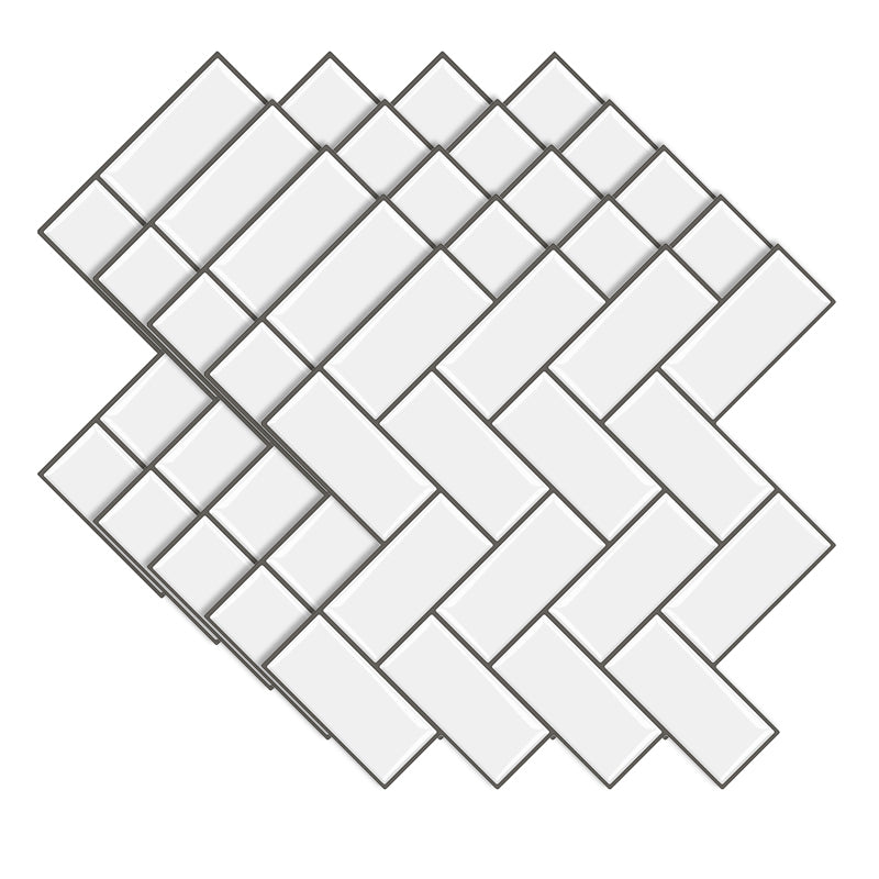 Stain Resistant Peel & Stick Tile Square Mosaic Tile for Kitchen and Bathroom Backsplash