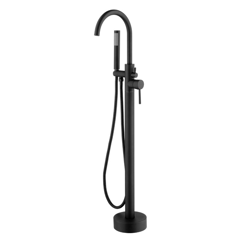 Modern Free Standing Tub Filler Faucet Copper with Handheld Shower Tub Filler