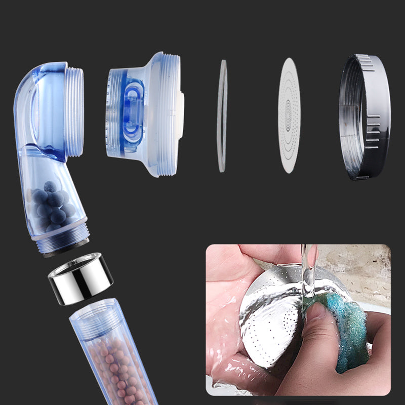 Bathroom Shower Head Plastic Water Filtration Round Handheld Shower Head